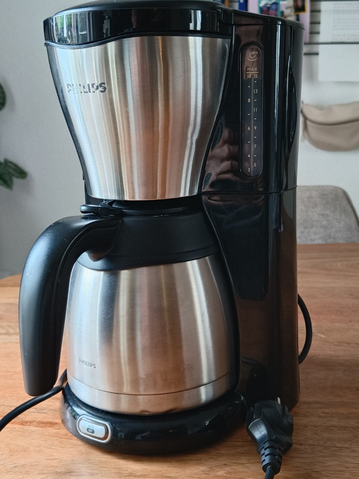 Philips Gaia Koffiezetapparaat HD7546/20 met Thermoskan, Witgoed en Apparatuur, Koffiezetapparaten, Gebruikt, 10 kopjes of meer