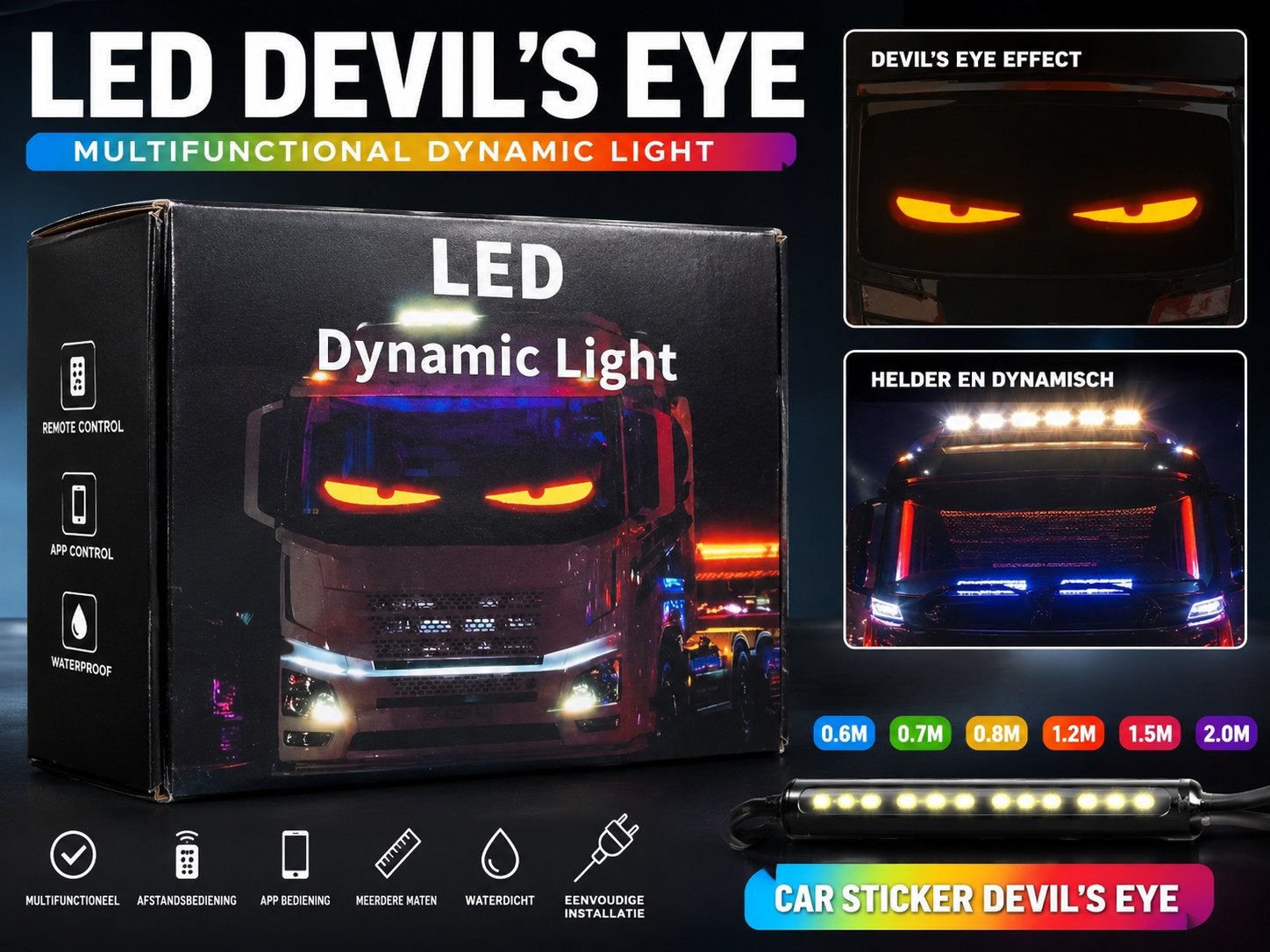 NIEUW – Set LED Devil’s Eyes / Dynamic Light – 2 st  6020cm, Ophalen of Verzenden, Nieuw