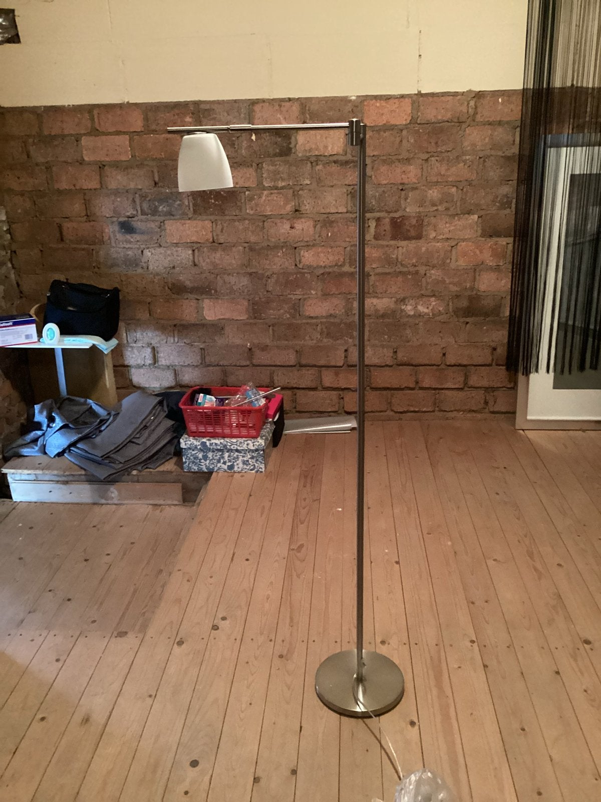 Set van 2 schemerlampjes 130 cm hoog, Huis en Inrichting, Ophalen, Gebruikt, Metaal, 100 tot 150 cm