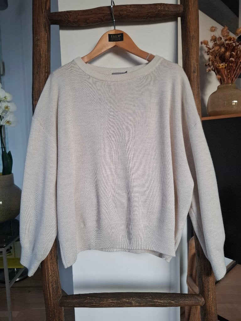 No man's land lanawool trui maat 38/40 twv  € 159 nieuw, Maat 38/40 (M), Pauw, Nieuw, Ophalen of Verzenden