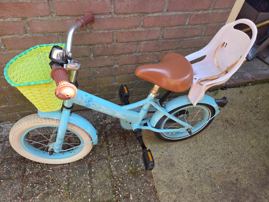 Popal Little Miss fiets 14 inch met zijwieltjes, Ophalen