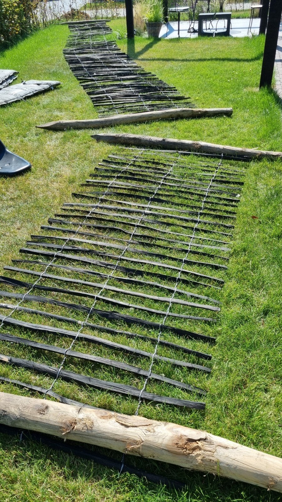 Ruim 12 meter schapenhek met palen en hekje, Ophalen, Met poort, Gebruikt, Tuinhek