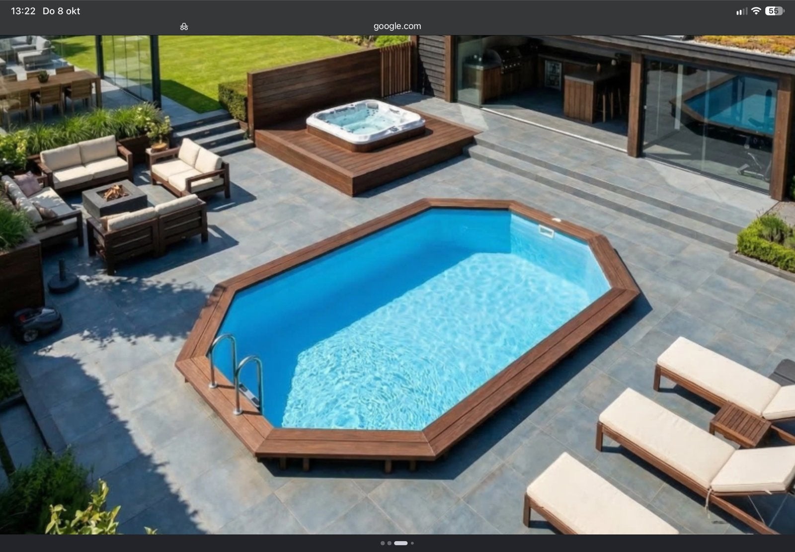 Luxe Inbouwzwembad, Tuin en Terras, 300 cm of meer, Zo goed als nieuw, Rechthoekig, Ophalen