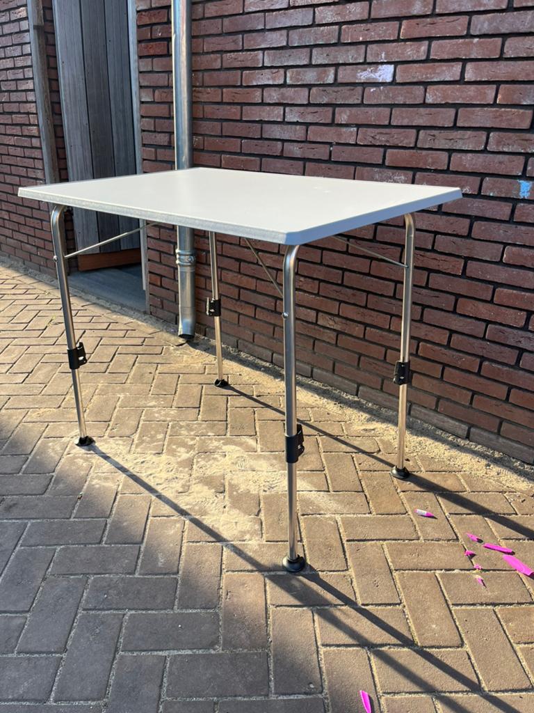 Camping tafel hoogte verstelbare pootjes Nieuwstaat!., Ophalen, Zo goed als nieuw, Campingtafel