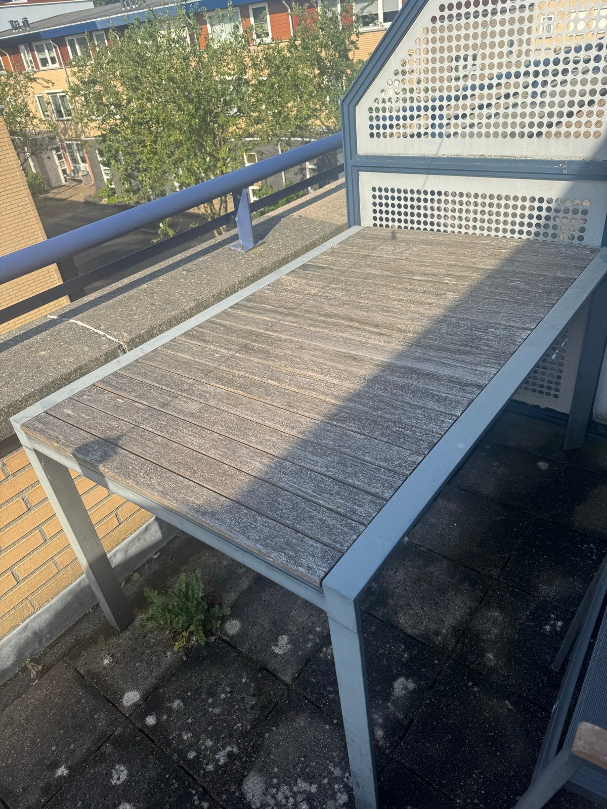 Uitschuifbare Hardhouten Tuintafel, Tuin en Terras, Tuintafels, Ophalen, Gebruikt, Rechthoekig, Hout