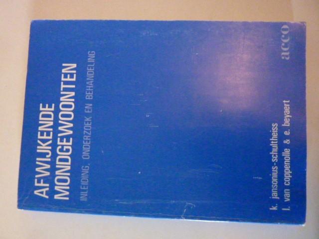 K. Jansonius-Schultheiss - Afwijkende mondgewoonten, Verzenden, Zo goed als nieuw