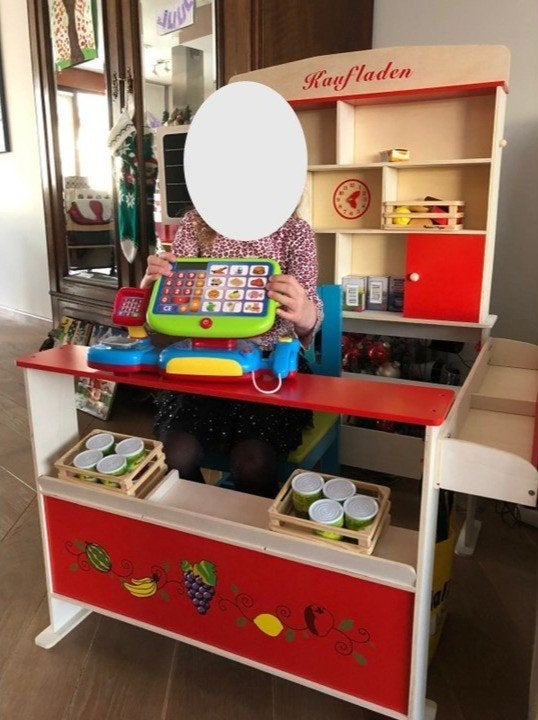 Speelgoed winkeltje, Kinderen en Baby's, Speelgoed | Houten speelgoed, Ophalen, Zo goed als nieuw, Meubelstuk of Keukentje