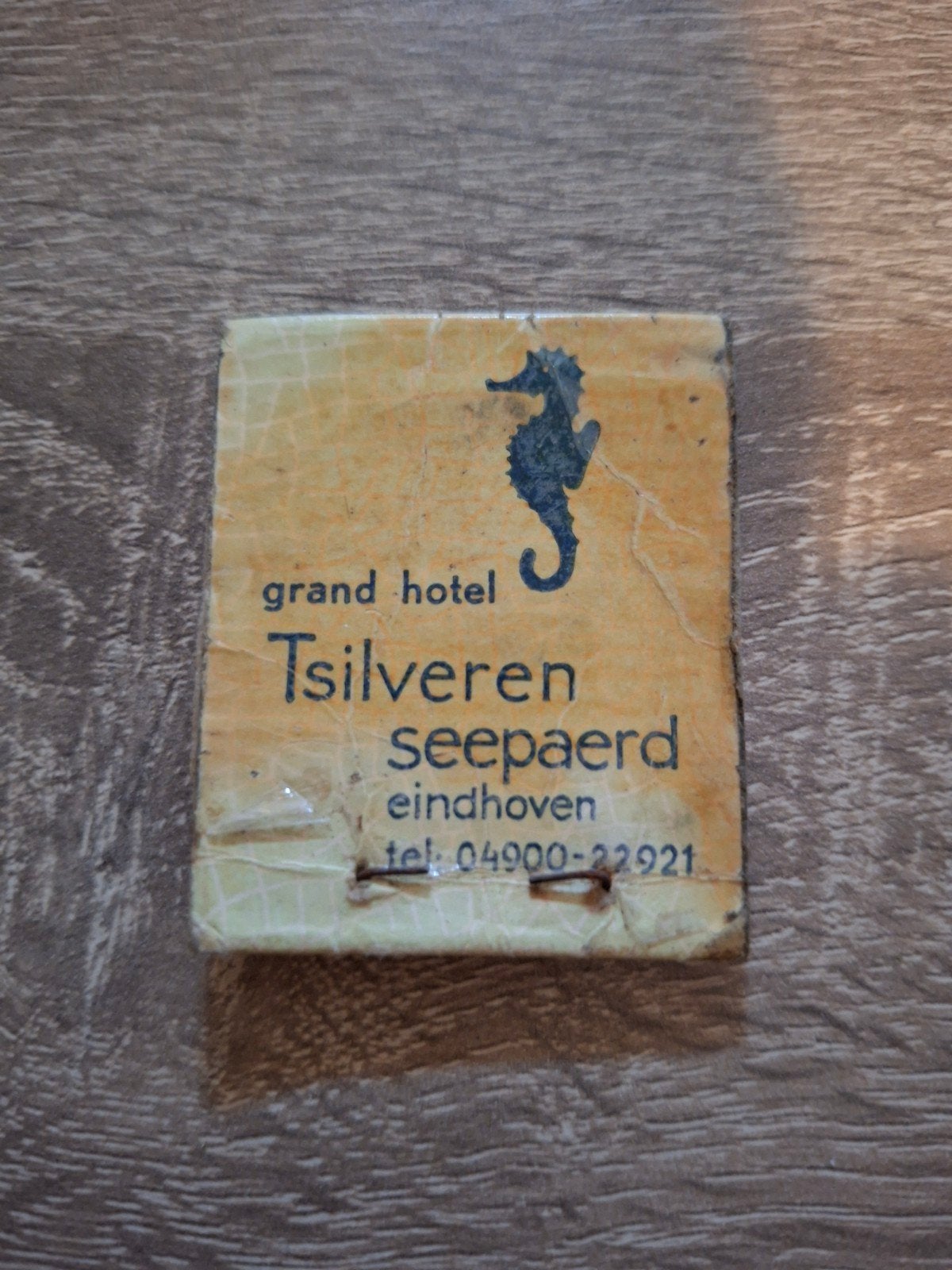 lucifermapje Eindhoven Tsilveren seepaerd, Ophalen of Verzenden, Gebruikt, Luciferdoosjes of -merken
