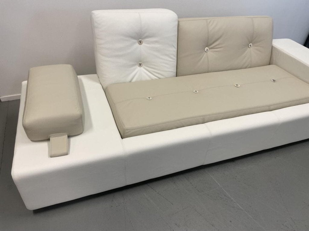 Vitra Polder Sofa XS Bank Wit Leer (LMTD), Niet ingevuld, Nieuw, Niet ingevuld, Niet ingevuld