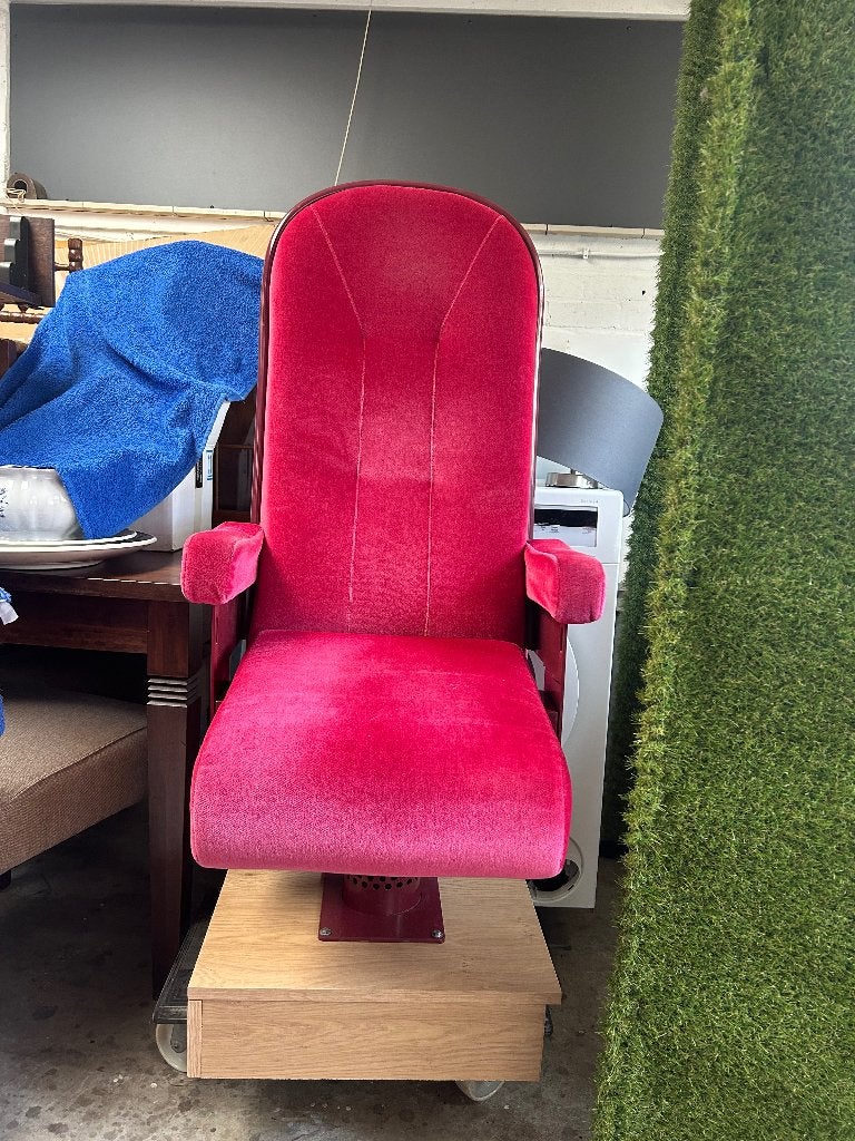 Vintage theater/ bioscoopstoel op verzwaarde voet, Ophalen