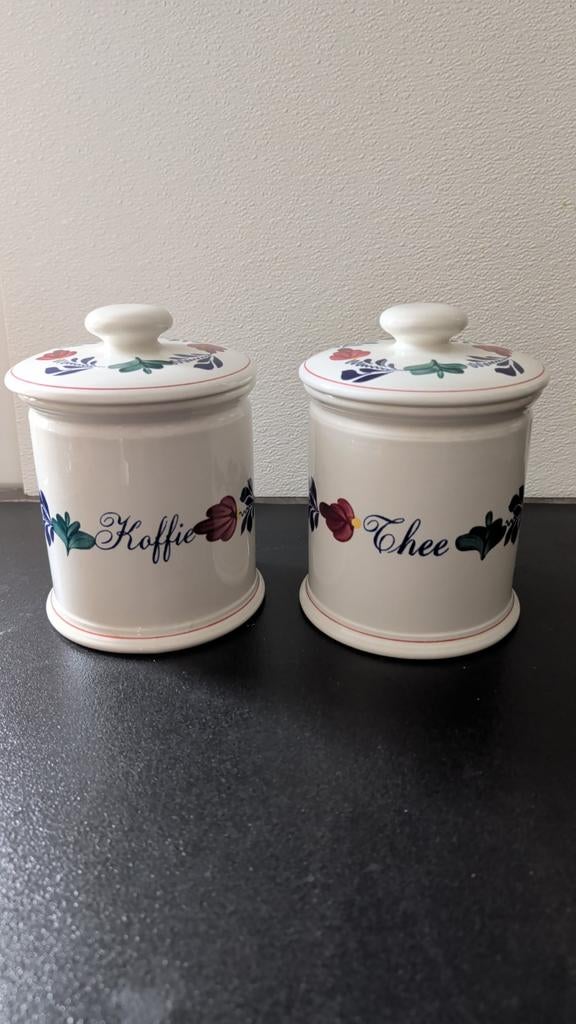 Boerenbont Boch Thee en Koffie Potten, Huis en Inrichting, Keuken | Servies, Ophalen of Verzenden