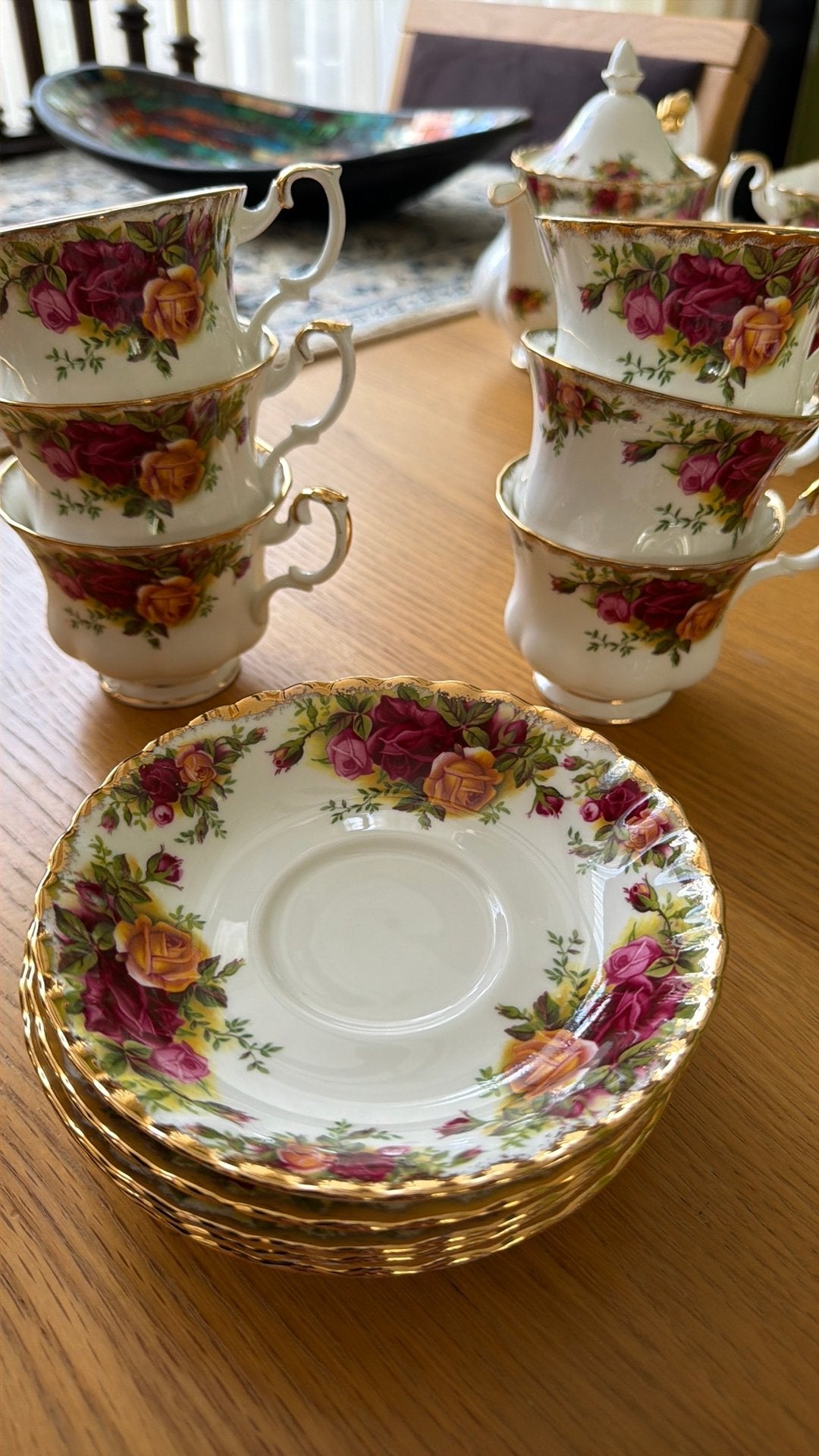 Servies old country roses royal albert bone china england, Antiek en Kunst, Antiek | Servies compleet, Ophalen