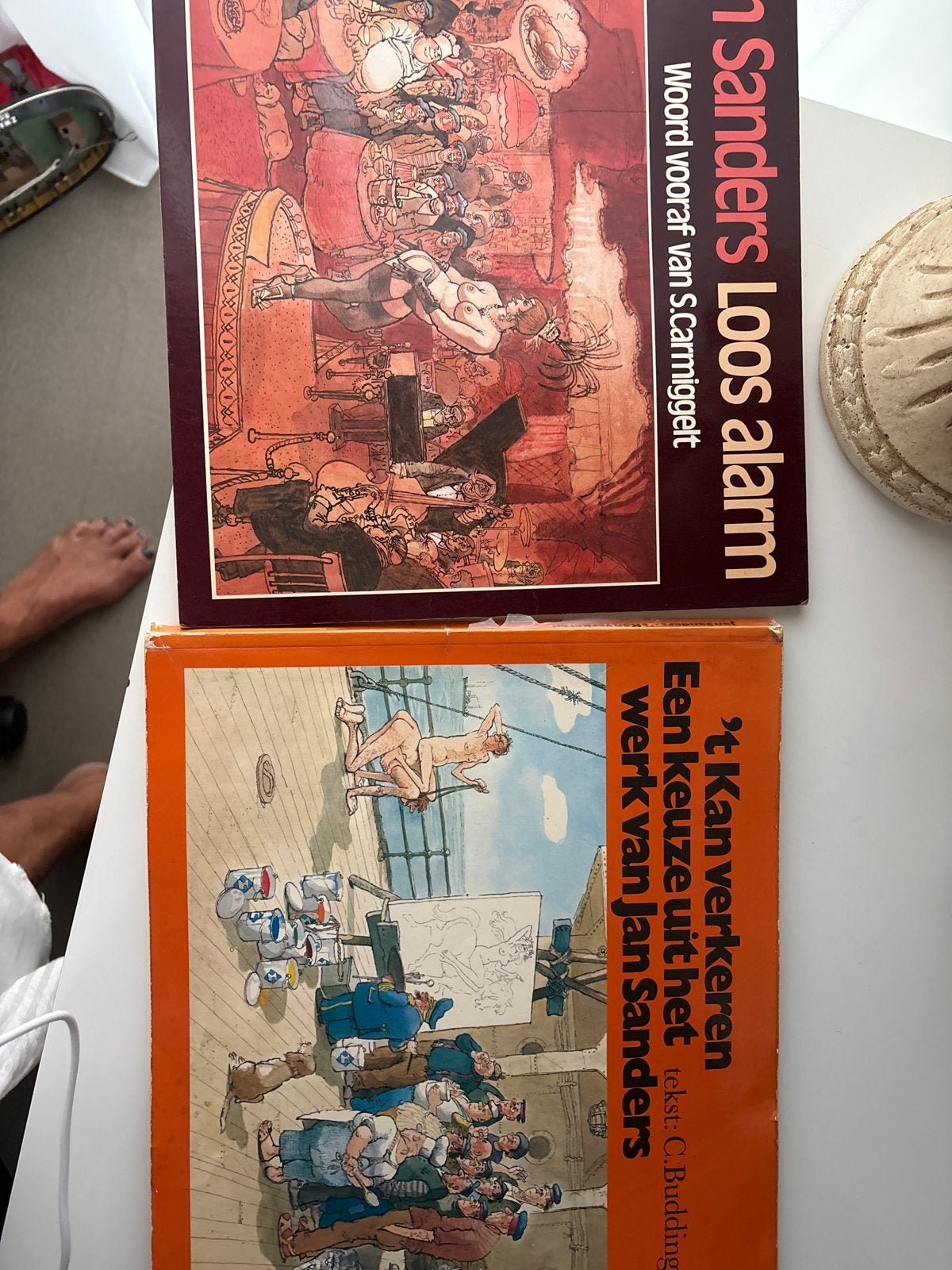 Jan Sanders: Loos alarm & 't Kan verkeren (2 boeken), Ophalen of Verzenden, Gelezen, Cartoons