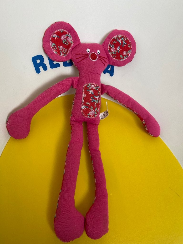 K3141 hema muis roze met bloemen, Ophalen of Verzenden, Zo goed als nieuw, Overige typen