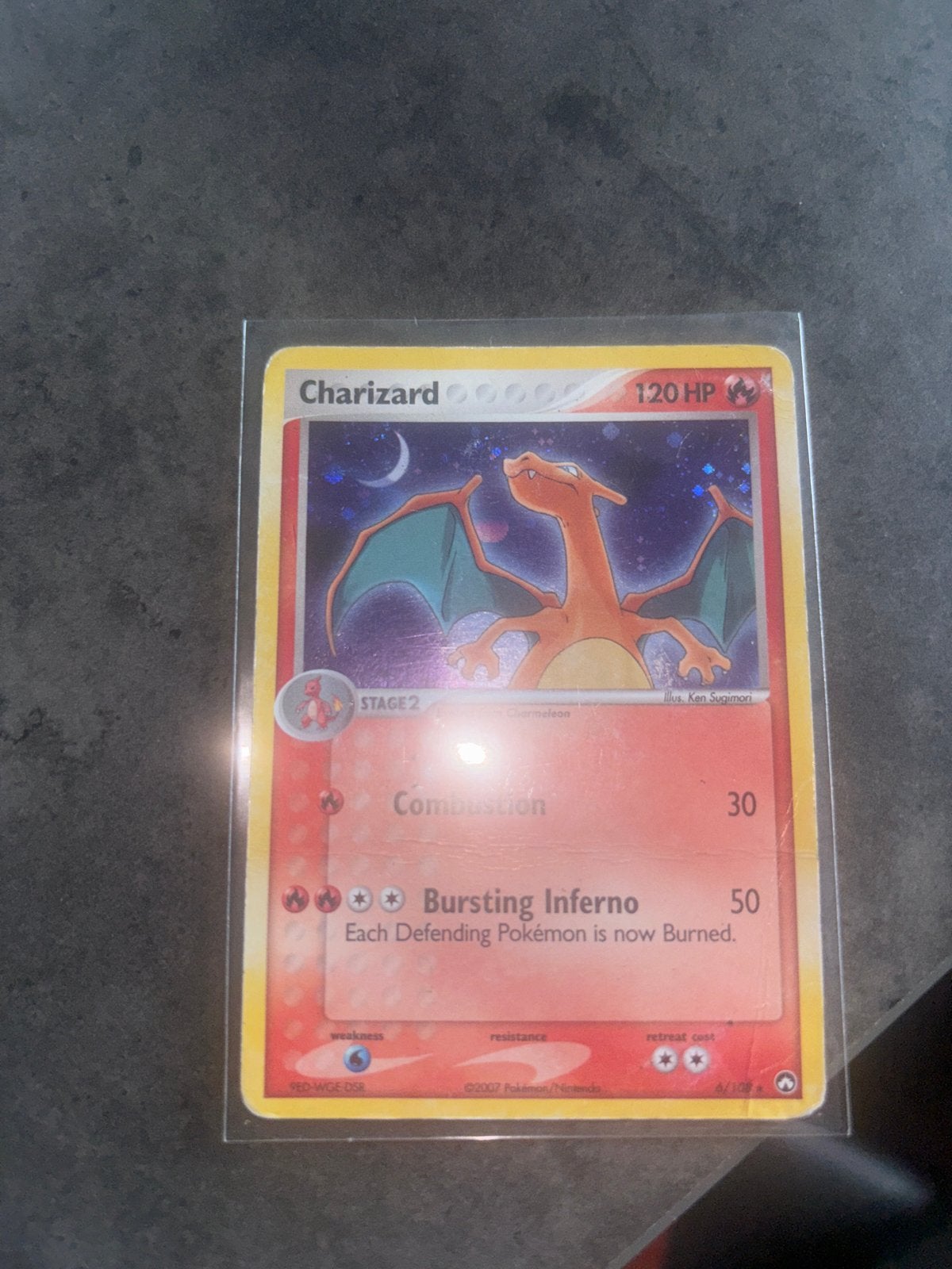 Charizard Pokémon kaart 2007 - Holo - Zeer zeldzaam, Ophalen of Verzenden, Gebruikt, Losse kaart, Foil