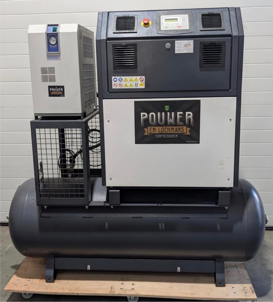 Schroefcompressor 15kW VSD Compleet met Droger en Tank, Ophalen of Verzenden, Geluidgedempt, Gebruikt, 800 liter/min of meer