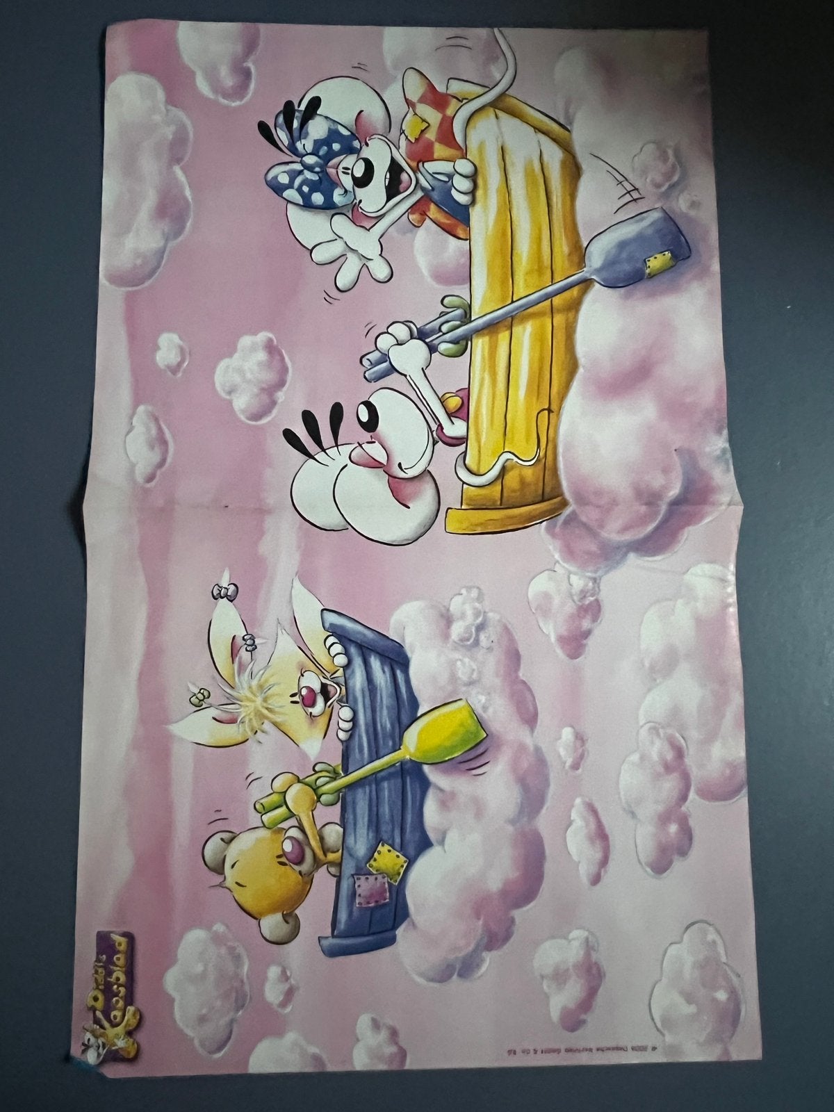 Dubbelzijdig Diddl Poster - Diddl en Vrienden, Ophalen of Verzenden, Verschillende figuren, Gebruikt, Plaatje of Poster