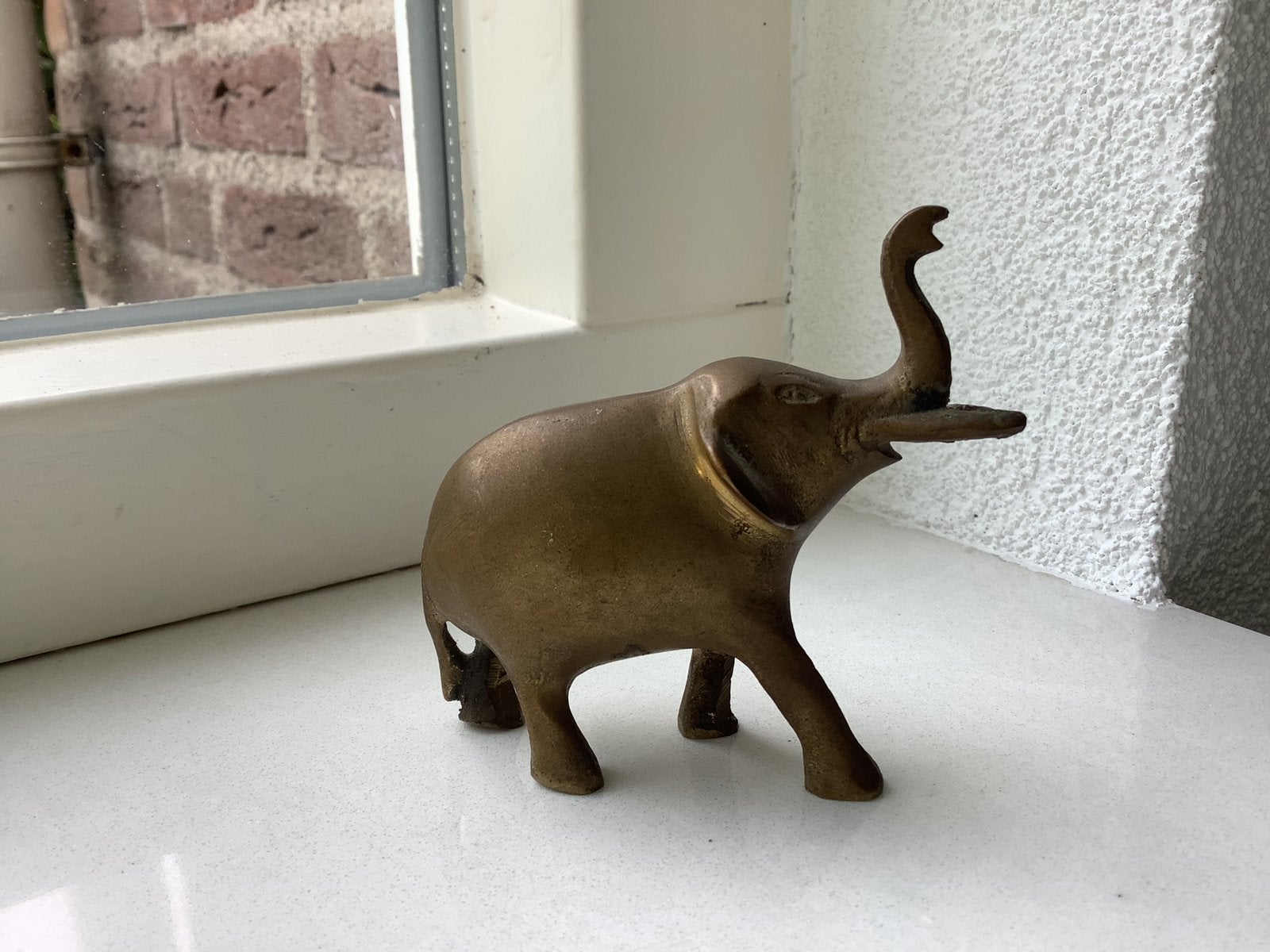 Olifant beeldje messing koper vintage olifantje, Ophalen of Verzenden, Beeldje of Figuurtje