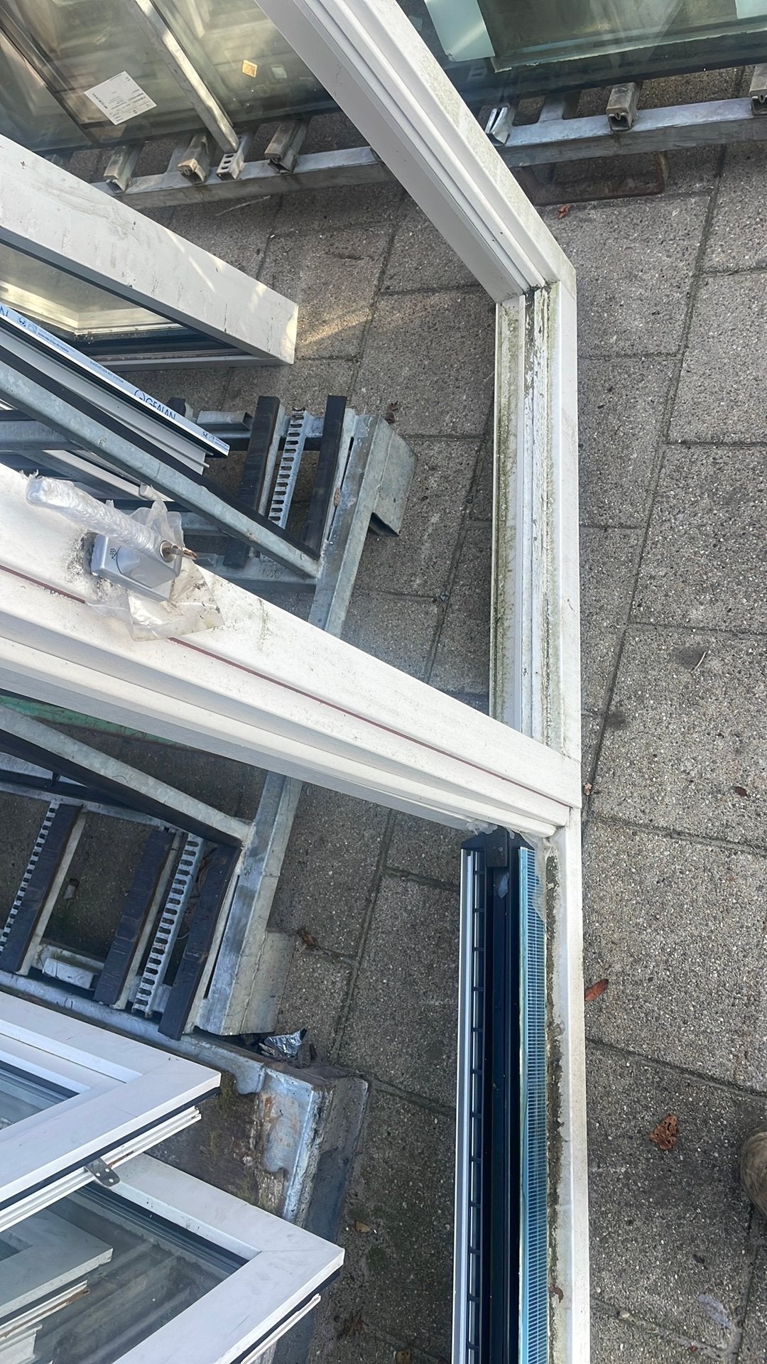 Hardhouten raamkozijn 188x156, Raamkozijn, Zo goed als nieuw, Inclusief glas, Hout