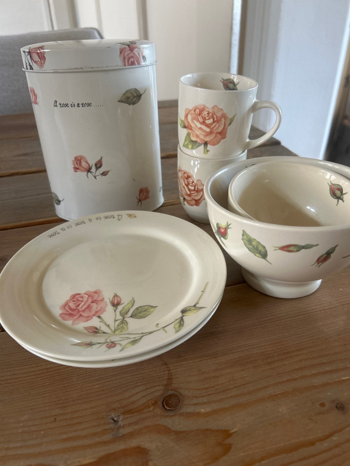 Jet by Ter Steege servies met rozenprint, Ophalen of Verzenden, Gebruikt, Jet by Ter Steege