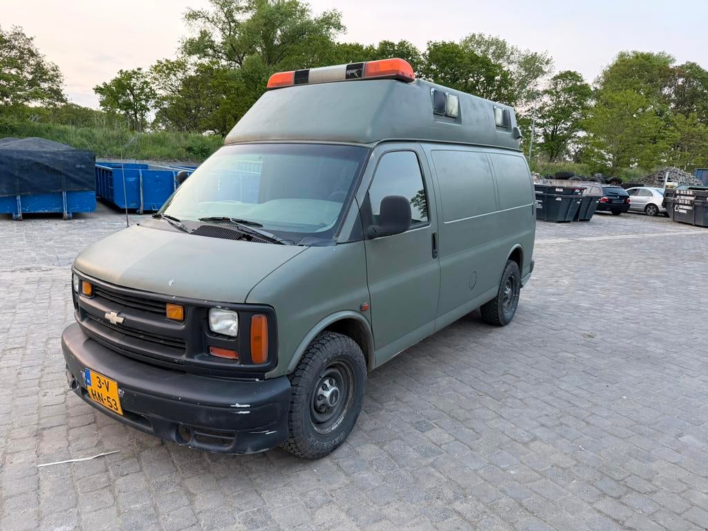 Chevrolet Chevy Van 6.5 diesel automaat, Auto diversen, Schadeauto's, Overige carrosserieën, Chevrolet, 6500 cc, Diesel