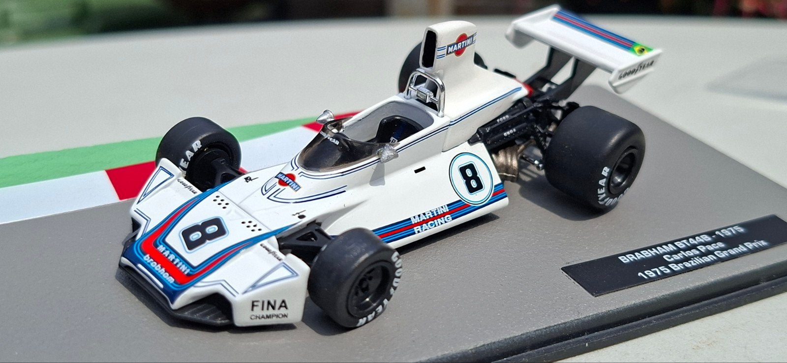 Brabham BT44B - 1975 Carlos Pace 1975 Braziliaanse GP, Ophalen of Verzenden, Zo goed als nieuw