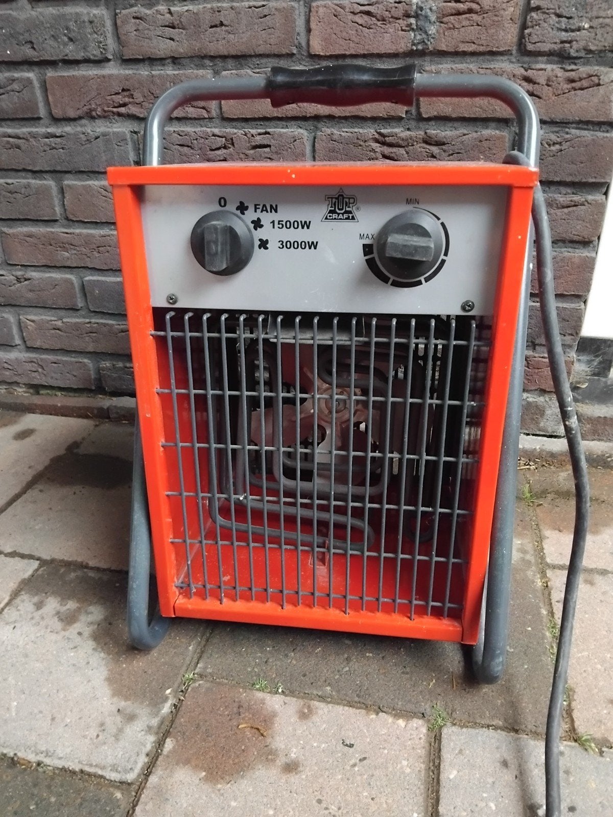 Euromac Werkplaatskachel 3000W - Elektrische Heater, 30 tot 80 cm, Gebruikt, Kachel, Minder dan 60 cm