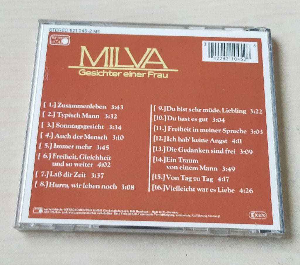 Milva - Gesichter Einer Frau CD 1984, Ophalen of Verzenden, Zo goed als nieuw