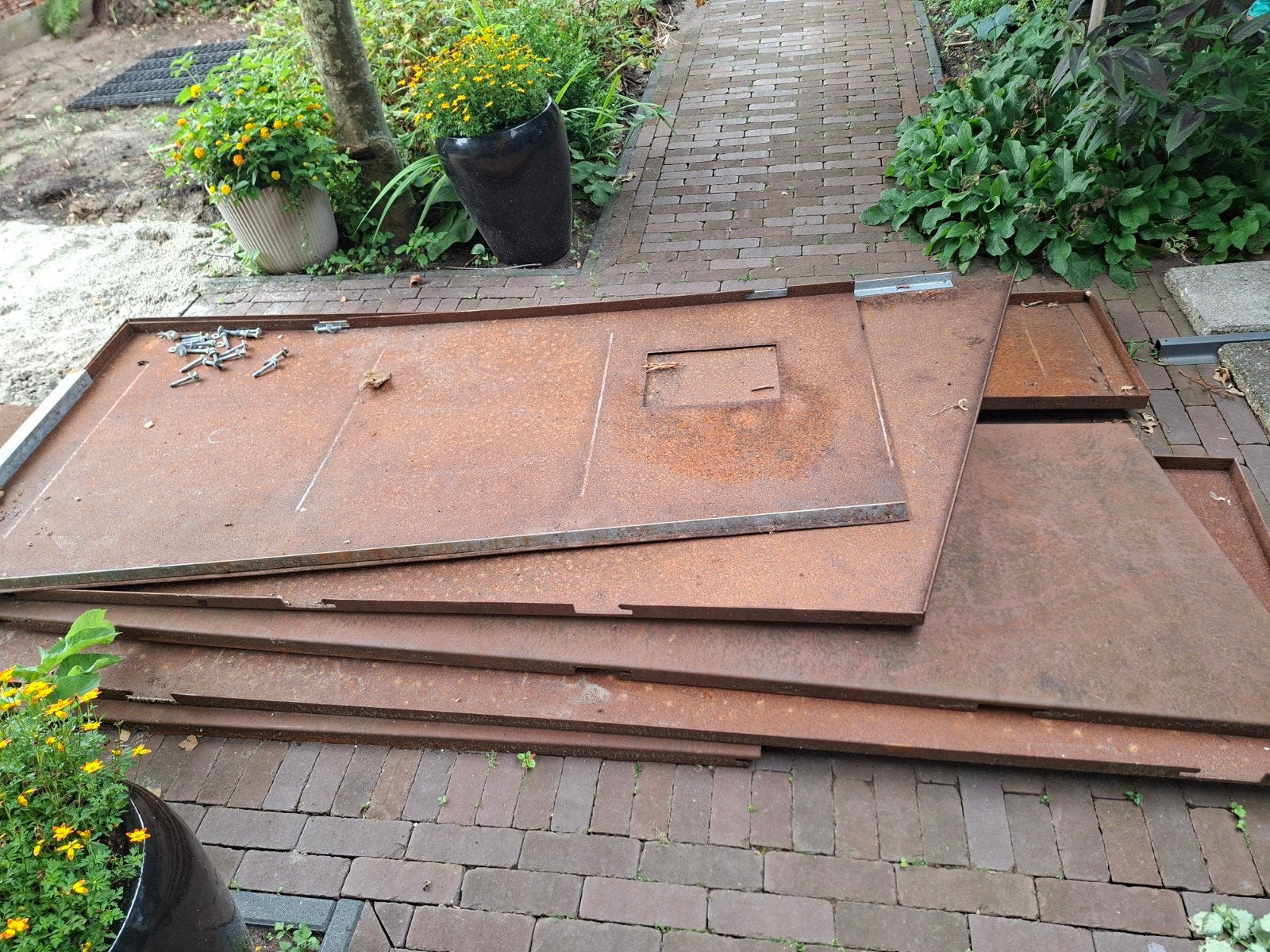 Cotentstaal platen, Ophalen, Gebruikt, Overige metalen
