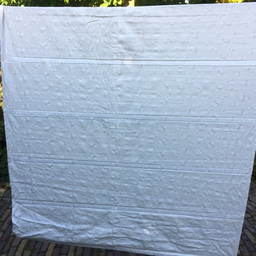 2 wit stoffen vouwgordijnen ophaalgordijnen lichtdoorlatend, Koordbediening, Wit, 136 cm, Ophalen of Verzenden