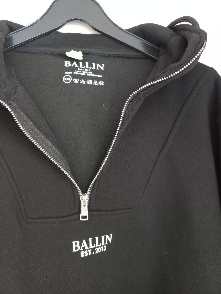 z.g.a.n. Ballin hoodie met capuchon en buidelzak maat XXL, Kleding | Heren, Truien en Vesten, Zwart, Ballin Amsterdam, Overige maten