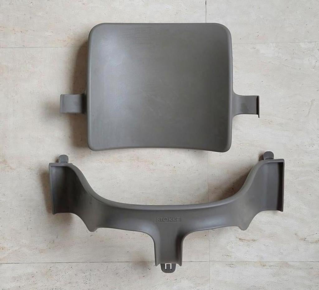 Stokke tripp trapp babyset hazey grey - ZGAN, Ophalen of Verzenden, Zo goed als nieuw, Meegroeistoel