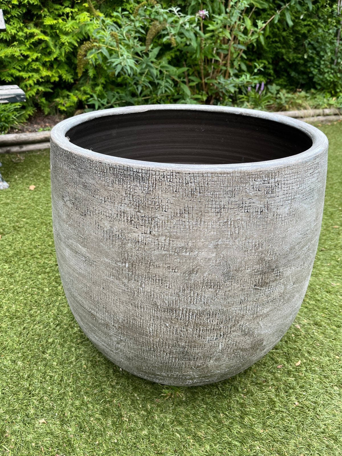 Binnen pot fiberstone/composiet, Tuin en Terras, Ophalen, 40 cm of meer, Rond, Binnen