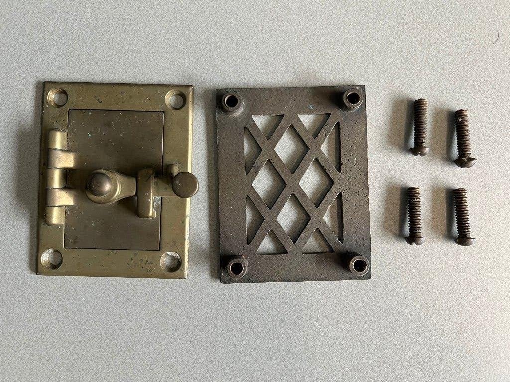 Antieke deur spion Vintage messing. Voordeur kijkgat, Ophalen of Verzenden, Gebruikt, Buitendeur, 200 tot 215 cm