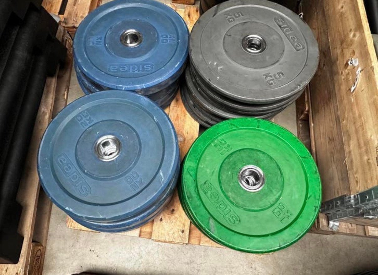 280kg Sidea Gekleurde Bumperplates, Sport en Fitness, Ophalen, Gebruikt, Overige typen