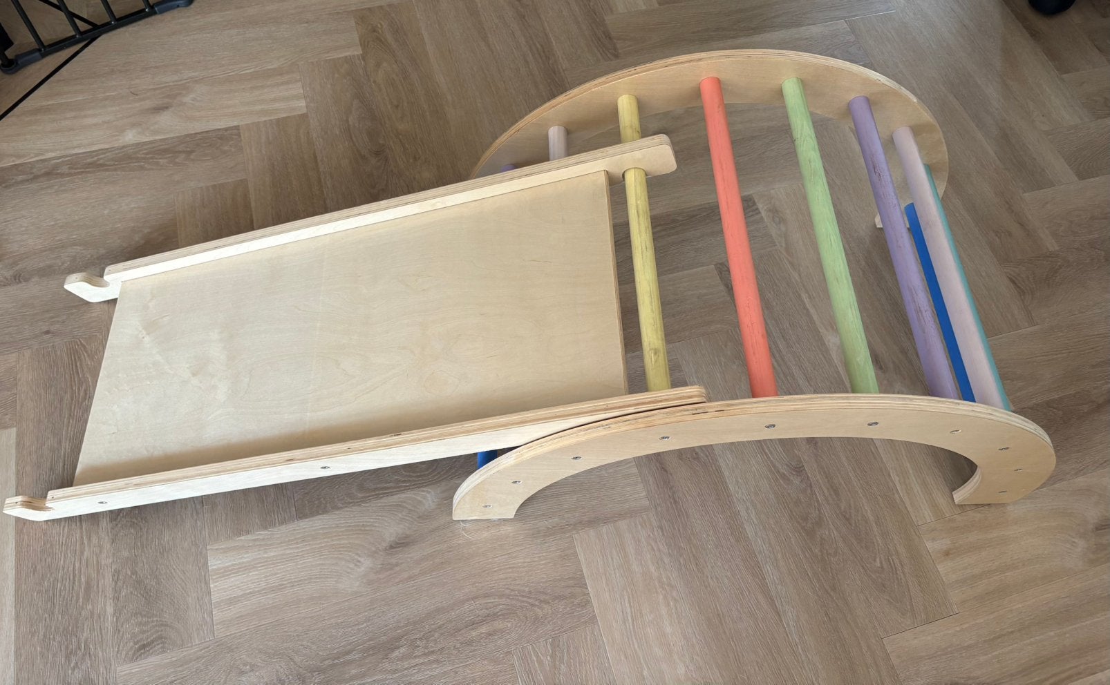 Houten klimrek en glijbaan baby peuter kleuter, Ophalen, Zo goed als nieuw