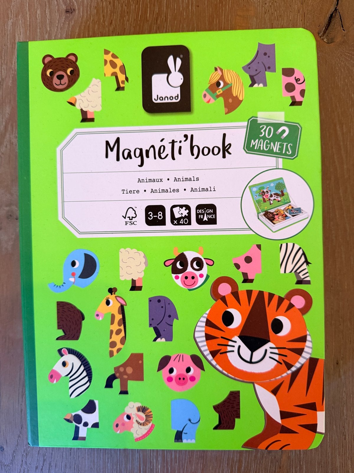 Janod Magneti'book Dieren - Magnetisch Puzzelboek, Ophalen, Zo goed als nieuw, Puzzelen