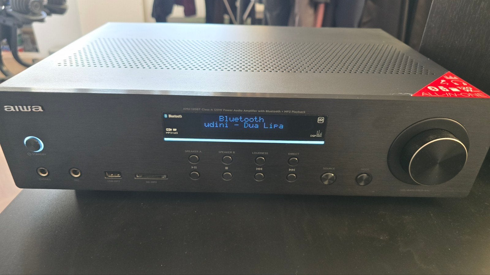 ​Plug & Play Topset: Aiwa Versterker + Teufel Speaker​Bij de, Ophalen of Verzenden, Zo goed als nieuw, Speakers, Overige merken