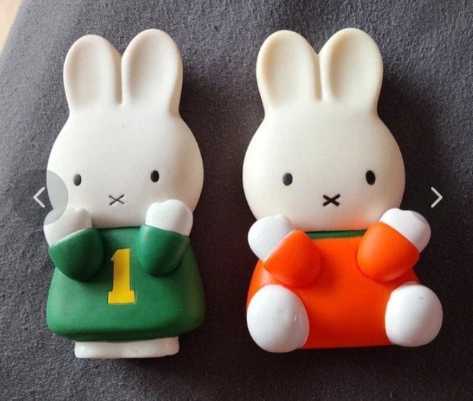 2 Vintage Nijntje squeeze - Dick Bruna - Mercis B.V. 1986, Ophalen of Verzenden, Gebruikt