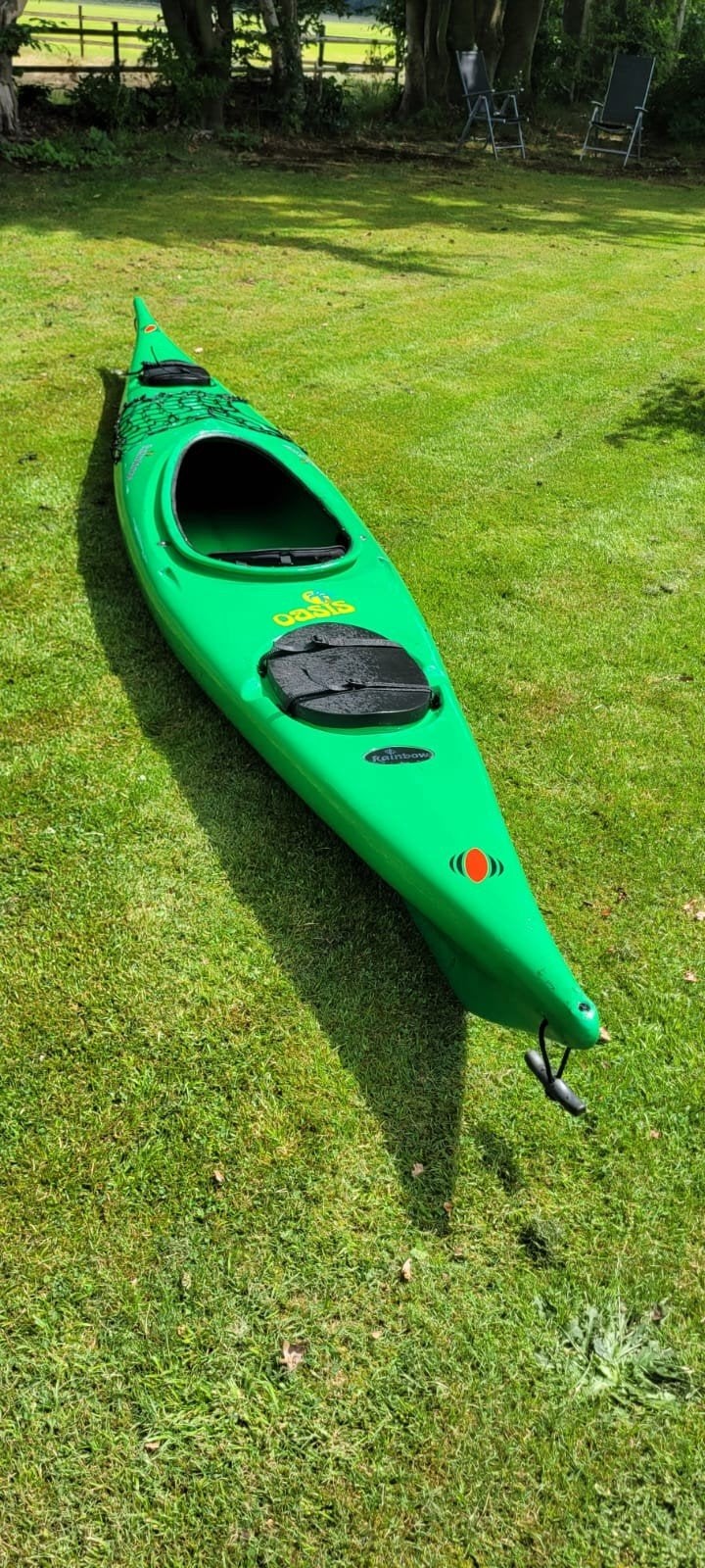 2x Kayak Rainbow oasis inclusief peddel en dakdrager, Watersport en Boten, Ophalen, Gebruikt, 1-persoons