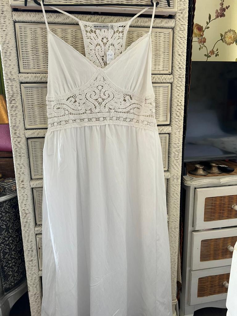 Super mooie zomer jurk maat Medium / L, Maat 38/40 (M), Wit, Nieuw, Ophalen of Verzenden