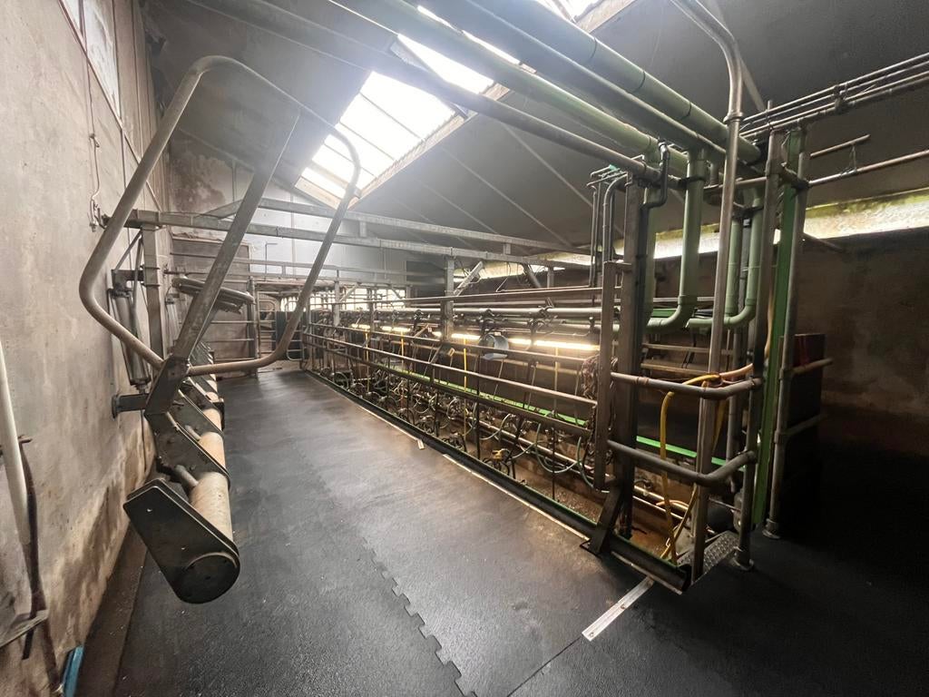 Ijzerwerk 2x12 zij aan zij melkstal, Ophalen, Veehouderij, Melktechniek