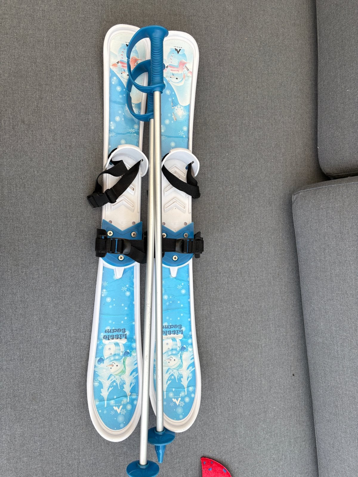 Kinderski's met stokken - Ideaal voor de eerste keer skiën, Sport en Fitness, Skiën en Langlaufen, Gebruikt, Skiën, Minder dan 100 cm