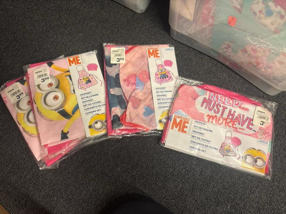 4x Minions Kookset voor Kinderen - Schort en Koksmuts, Ophalen of Verzenden, Nieuw