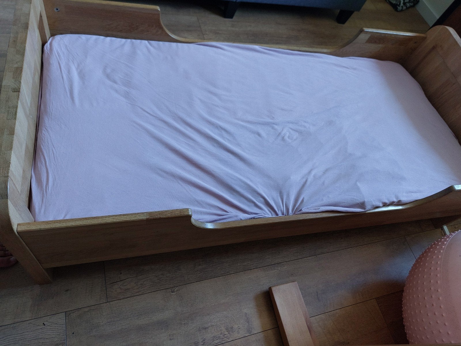 Woood robuust peuterbed, Ophalen, 70 tot 85 cm, 140 tot 160 cm, Zo goed als nieuw
