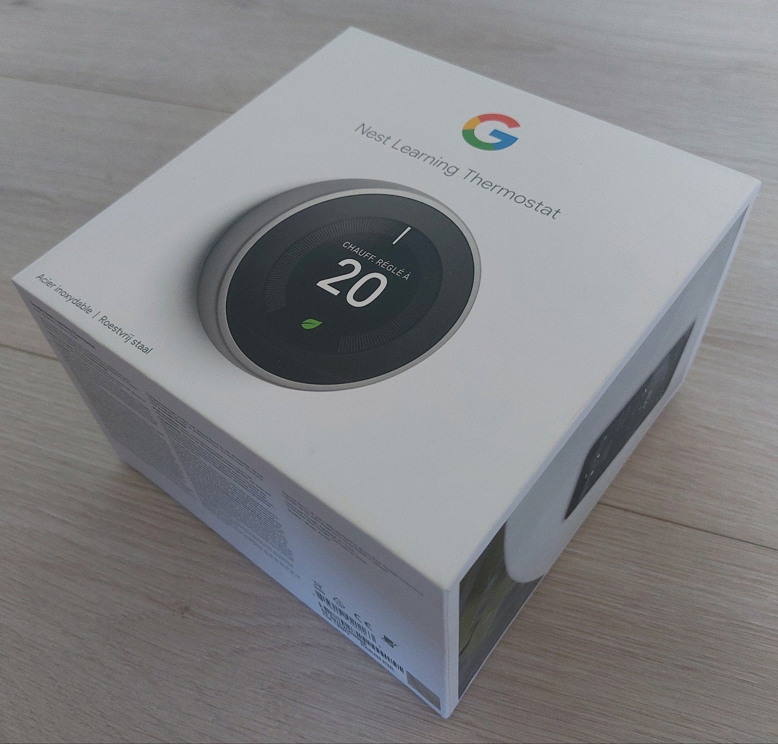 Google Nest Learning Thermostaat v3 met Heat Link, Ophalen of Verzenden, Slimme thermostaat, Zo goed als nieuw
