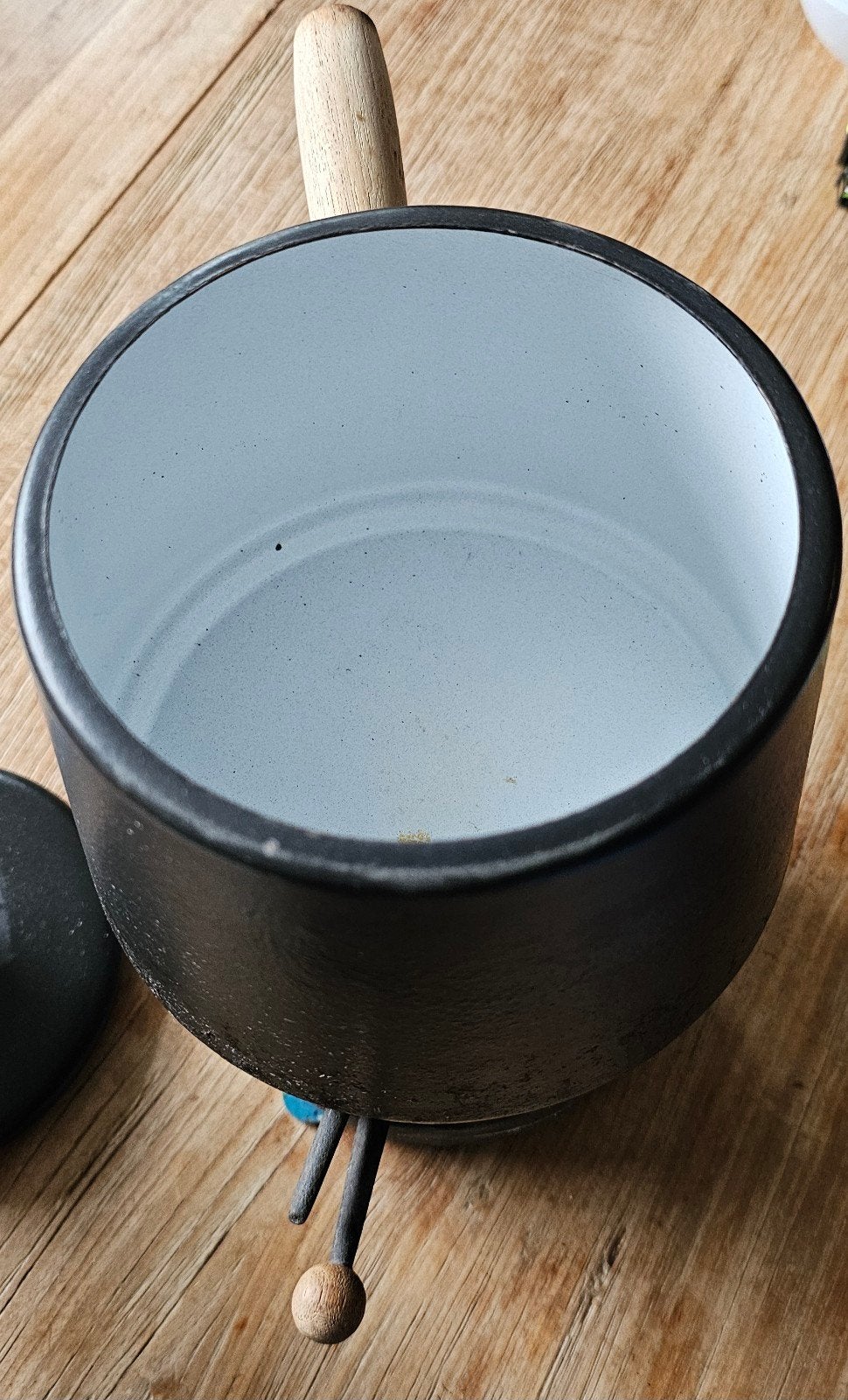 Fonduepan op spiritus, Ophalen, Brander, Fonduepan