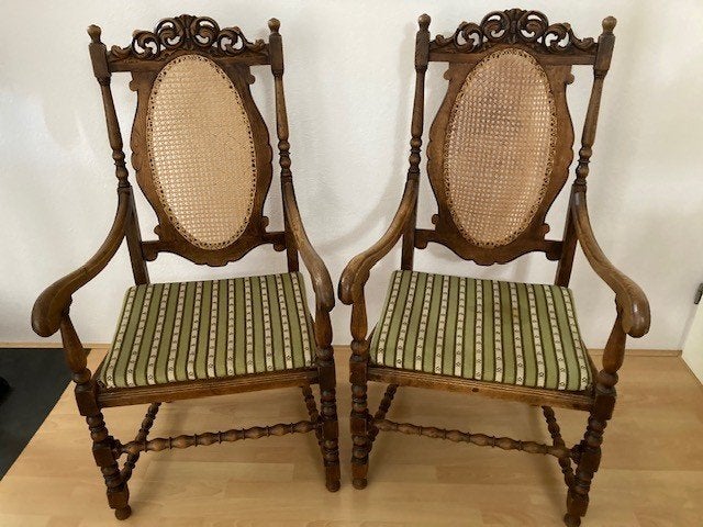 2 HAND geborduurde zitkussens tbv antieke (leuning)stoelen, Overige merken, Gebruikt, Vierkant, Ophalen of Verzenden