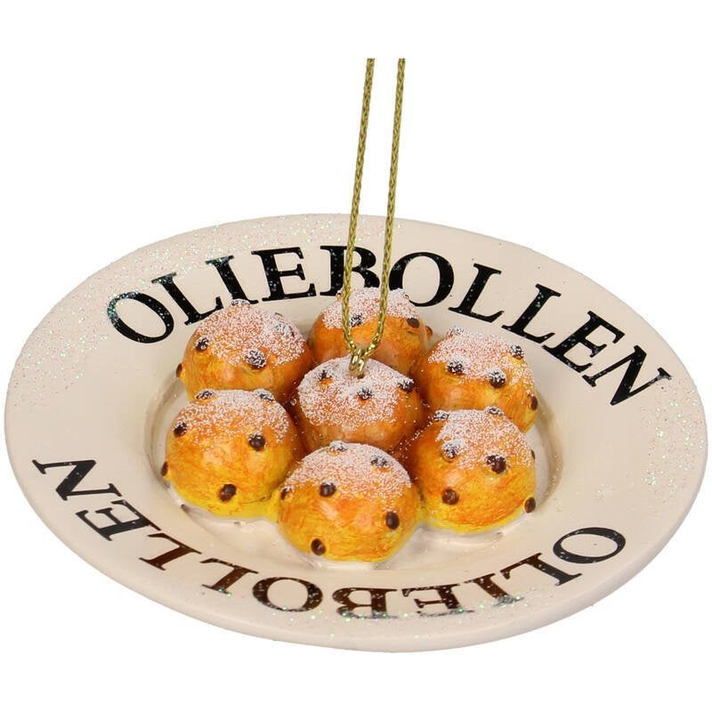 HD Collection kerstornament schaal met olliebollen, Diversen, Ophalen of Verzenden, Nieuw