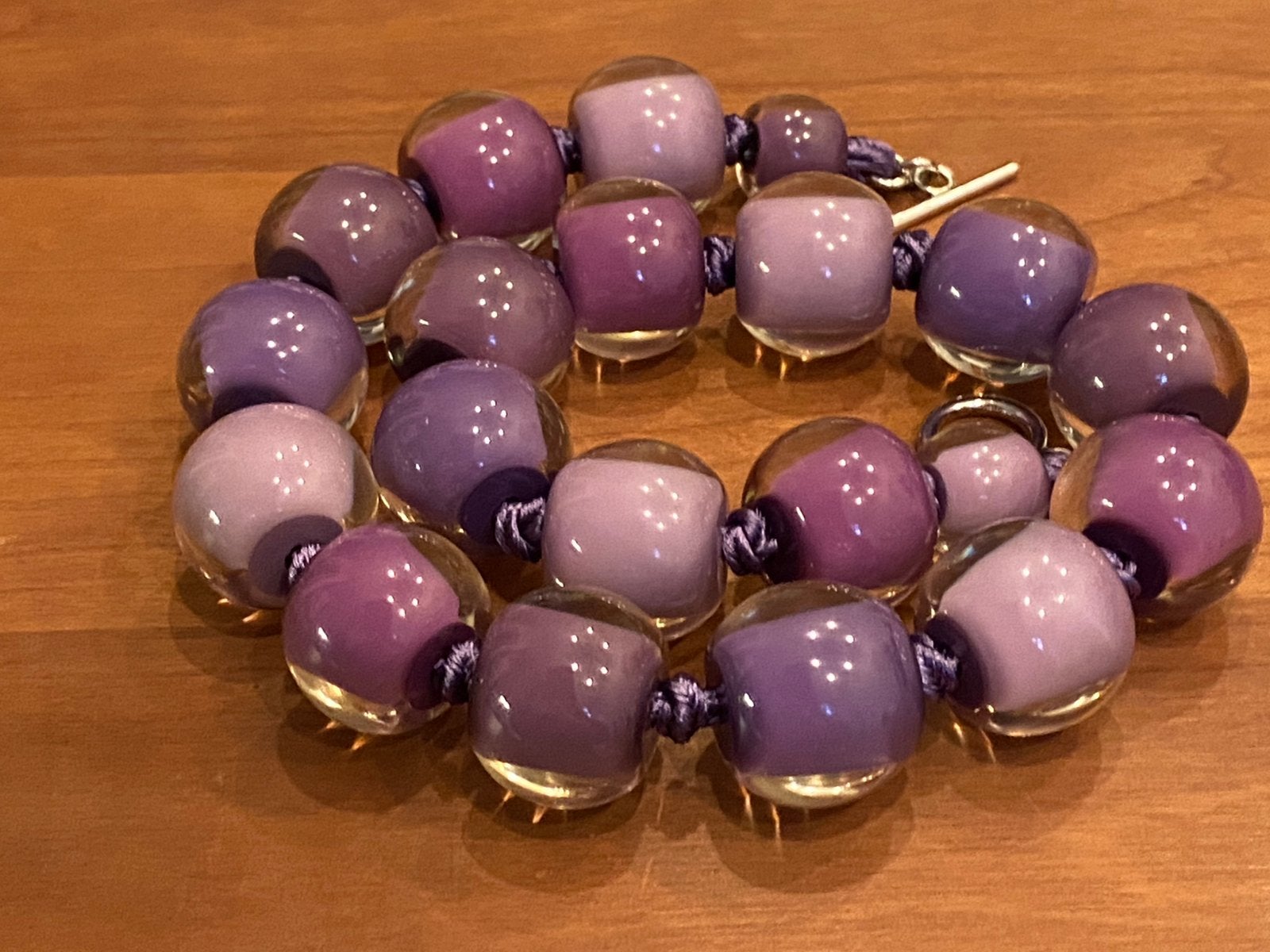 Nieuw Zsiska collier paars, Ophalen of Verzenden, Nieuw, Paars, Overige materialen